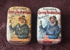 Kautabak Reddersen um 1900 Blechdose Nordhausen Kautabaktopf Kautabakdose
