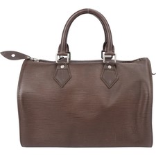 Louis Vuitton Brun Taiga Leather Speedy 25 Handbag Tasche