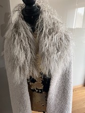 Wollschal Mit Fellkragen