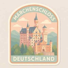 Neuschwanstein Sticker 9X9 cm