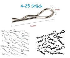 RC Karosserieklammern Splinte Klipp Body Clips 24mm Für RC Auto 1/8 1/10