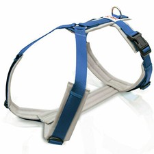 Brustgeschirr Hundegeschirr Hund Blau/Grau, unterpolstert div. Größen Y-Geschirr