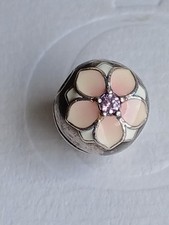 Original Pandora Element, Zirkonia rosa, Magnolie, Emaillle, retired