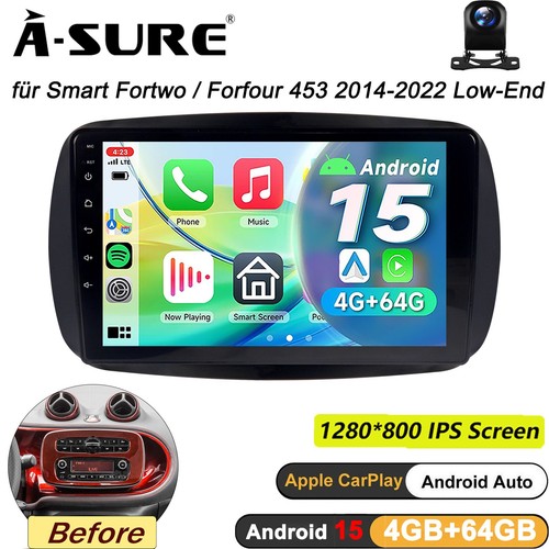 64gb android autoradio - 4+64gb, 15