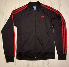 Adidas Originals Firebird Trainingsjacke Jacke schwarz rot Größe S Herren Retro