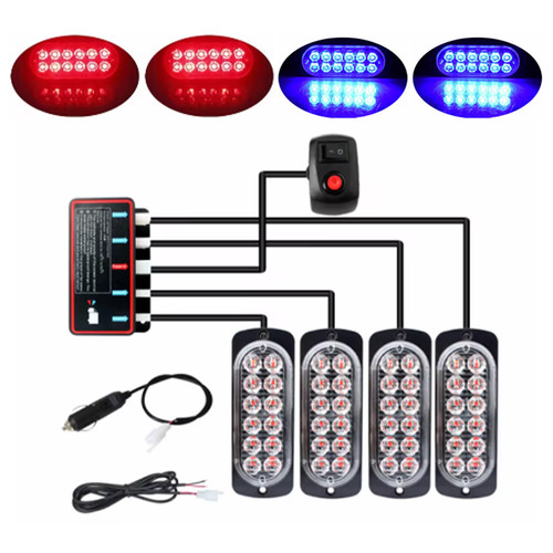 12led strobe licht - 4x,