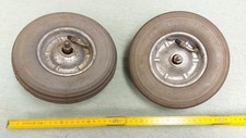 2 Gummiräder 20cm mit Achse gut erhalten Rollator Seifenkiste Sackkarre 200x50 