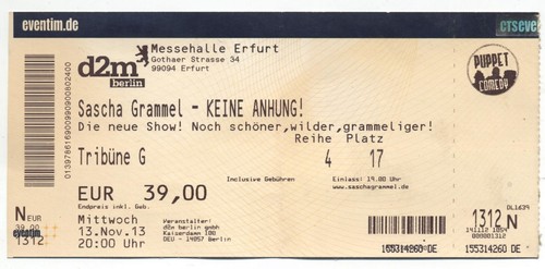 Sammlerticket sascha grammel - sammlerticket,