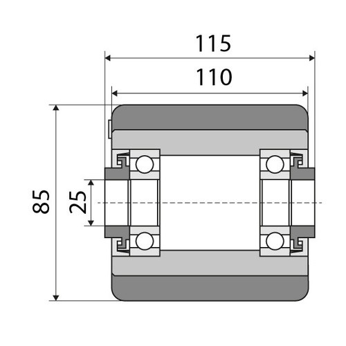 Lastrad lastrolle 110x85mm - /,