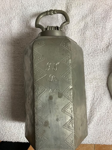 1863 zinn teedose sechseitig - zinn-teedose,