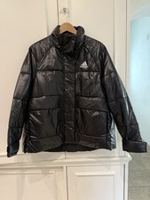 adidas Steppjacke schwarz glänzend In Gr. M