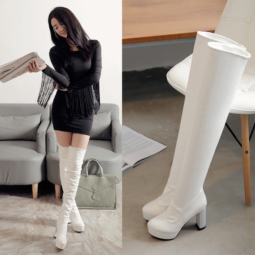 Damen over knee stiefel - knee, high