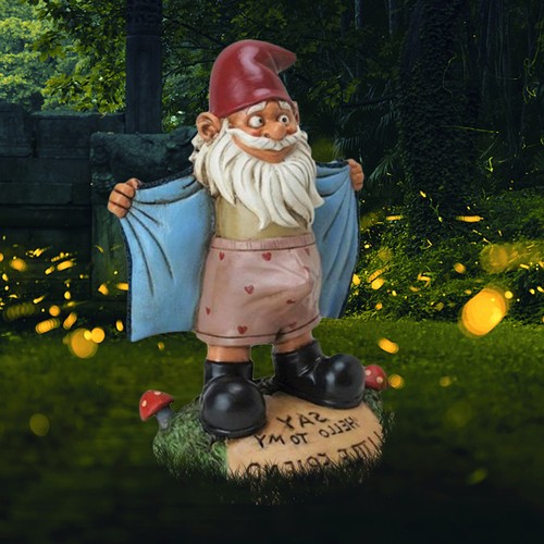 Freche gartenzwerg statue - freche, gartenzwerg-statue