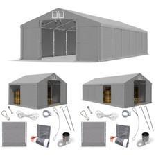 3x4 - 6x12 Lagerzelt Zelthalle Weidezelt Unterstand Werkstattzelt PVC S