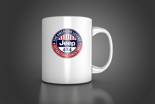 Jeep logo mug - jeep, mug,