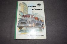 Betriebsanleitung Bedienungsanleitung HANOMAG Schnellastwagen Kurier 01/1959