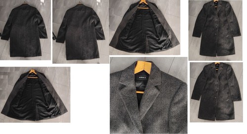 Herren mantel kurzmantel grau - mantel,
