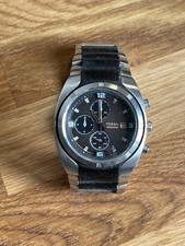 Fossil Armbanduhr Herren, Edelstahl, Leder, Chronograph