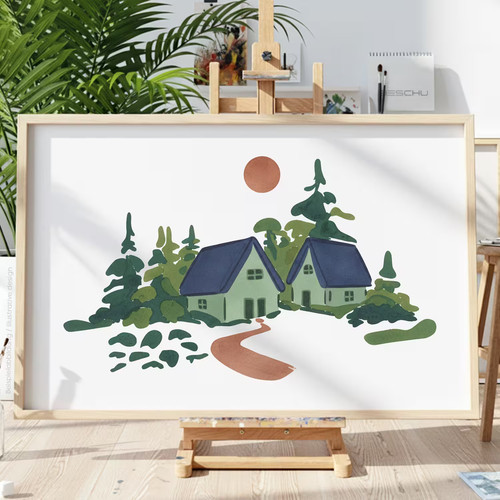 Winterlandschaft tannenbaum - tannenbaum, v2