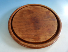 Vintage Teakholz Schneidebrett Brett Holzbrett Holz Teak 29 cm (F024-1068)