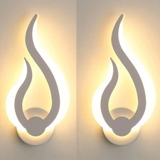 2X LED Wandleuchte Warmweiß