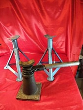 Antiker Alter Wagenheber Wehrmacht ? 2 Ältere Böcke (4268)