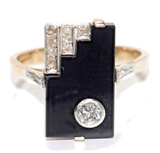 Ring Gold Artdeco Diamant