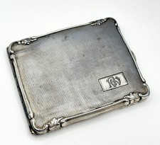 Vintage Alpacca Zigarettenetui / Visitenkartenetui – Silberoptik, graviert