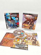 Uncharted 2 Among Thieves + Uncharted 3 Drake's Deception OVP Playstation 3 PS3