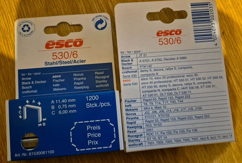 Klammern tacker esco 6mm - esco,