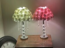 Luxus Rose Kristall Tischlampe