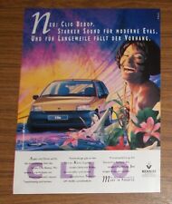 Seltene Werbung RENAULT CLIO BEBOP - Starker Sound für moderne Evas 1994