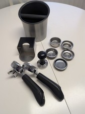 Rancilio Siebträger, Gastroback Ausklopfbehälter, Motta Tamper, Tamperstation,