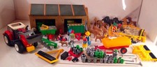Playmobil 1982 Bauernhof Scheune 3554 groß Traktor 2x Anhänger 4496 +Extras RAR❗