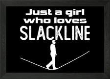 Slackline girl slacklining - slackline,