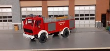 Preiser Mercedes Benz Feuerwehr Tank Löschfahrzeug Eigenbau In 1/87
