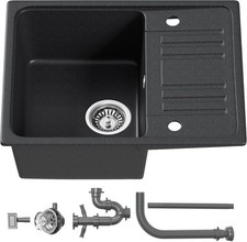 HOROW Spülbecken Schwarz