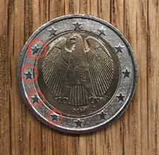 2 Euro 2014 F - Fehldruck (Dezentrierung) - Guter Zustand