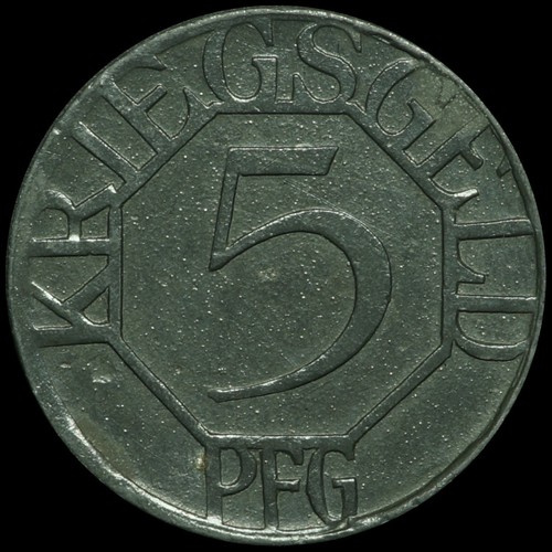 Notgeld pfennig 1917 funck - 5,