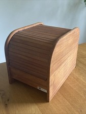 Karteikasten Teakholz Zettelkasten Rollladen Vintage Karteikästchen Rollo