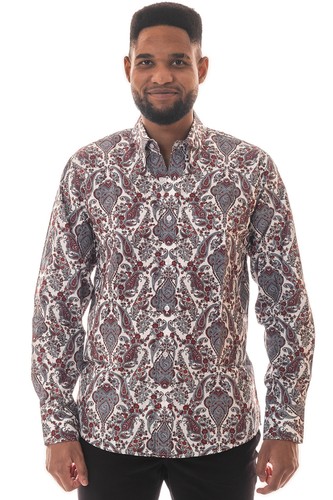 Relco herren paisley langarm - herren,