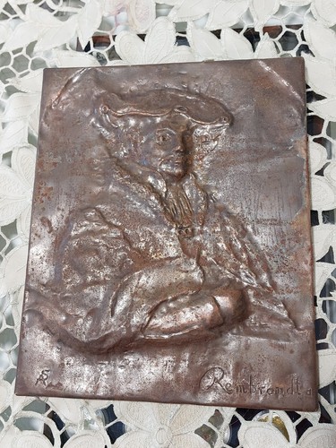 Antikes metall bild relief - metall,
