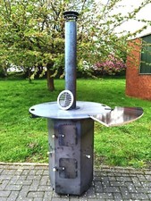 Feuersäule Säule Feuertonne für Feuerplatte Plancha Grillplatte Komplettpaket