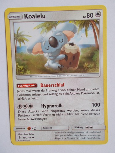 Pokemon karten 114 145 koalelu - karten,