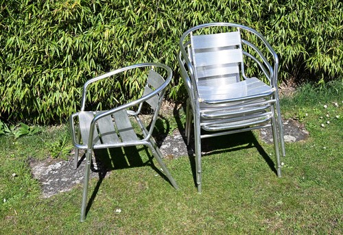 Alu stapelstuhl bistrosessel - stapelstuhl,
