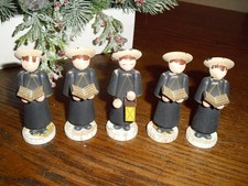 Erzgebirge 5 Kurrende 4x mit Buch/1x mit Laterne Vintage 60er/70er gebraucht