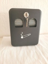 Wandaschenbecher Hängeaschenbecher Außenascher Metall-Ascher ,Schwarz Schlüssel