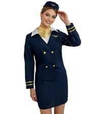 Damen air hostess kostüm - hostess, |