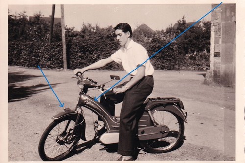 Altes foto 1950 - um, moped