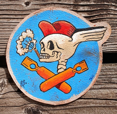 Handbemalter patch 587th - 587th, bomb
